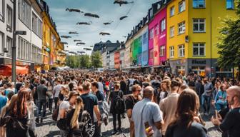 Begegnung von Gewerbe und Kultur in der Rush Hour auf der Hanauer Landstraße