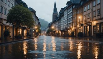 Marburg: Innenstadt-Flut durch Starkregen und Überflutung